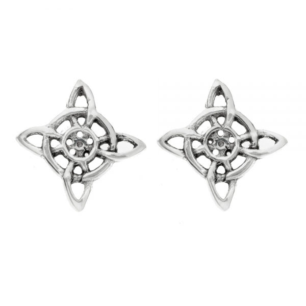 Pendientes nudo de bruja Plata de Ley