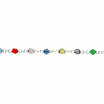 Tobillera cristales de colores 2