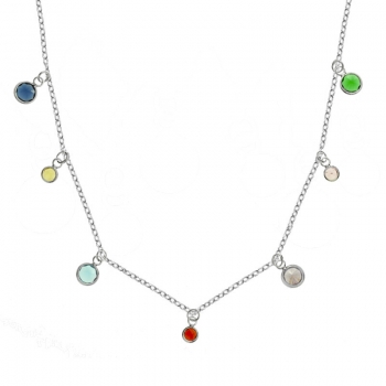 Collar con cristales de colores