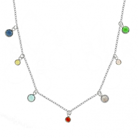 Collar con cristales de colores