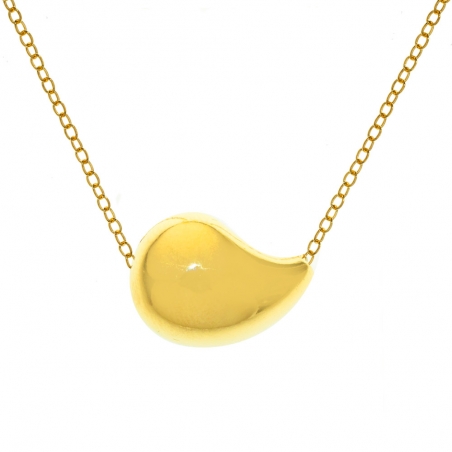 Collar dorado gota de agua