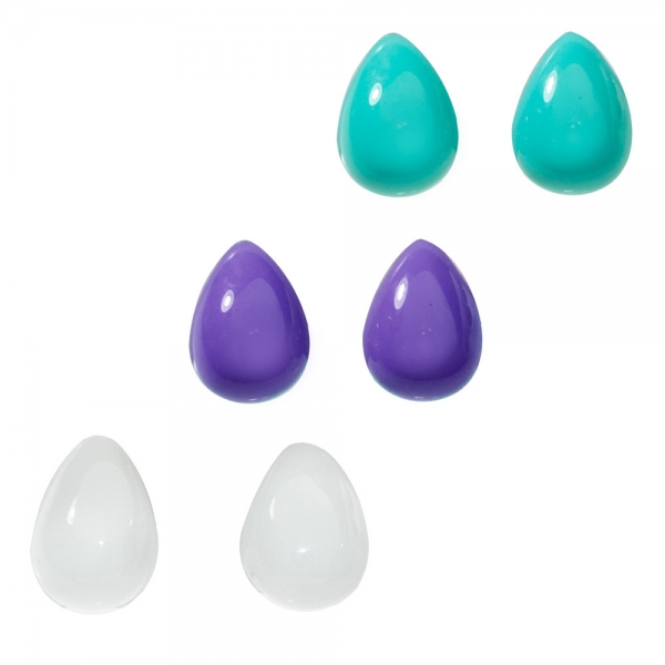 Pendientes gota de agua esmaltada