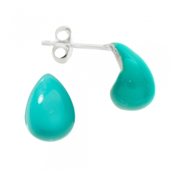 Pendientes gota de agua esmaltada 2