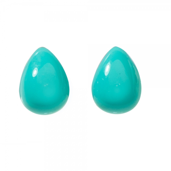 Pendientes gota de agua esmaltada