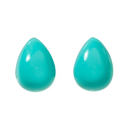 Pendientes gota de agua esmaltada