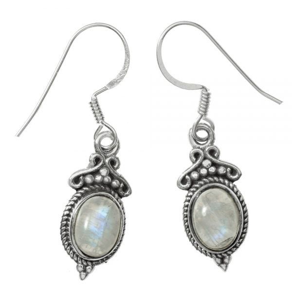 Pendientes étnicos piedra oval