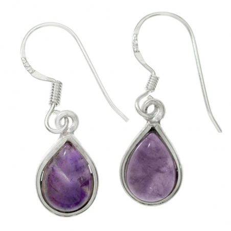 Pendientes gota piedra natural