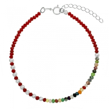Pulsera con cristales de colores