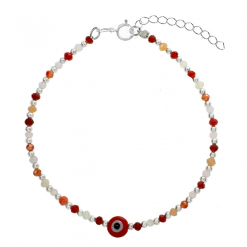 Pulsera ojo turco con cristales de colores
