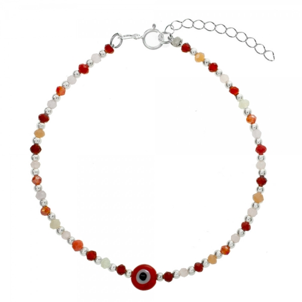 Pulsera ojo turco con cristales de colores