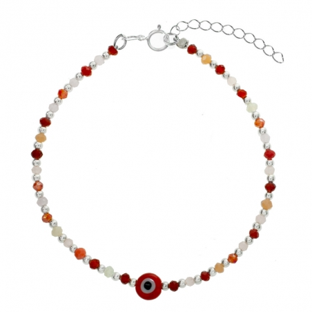 Pulsera ojo turco con cristales de colores