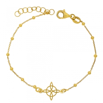 Pulsera dorada Nudo de Bruja