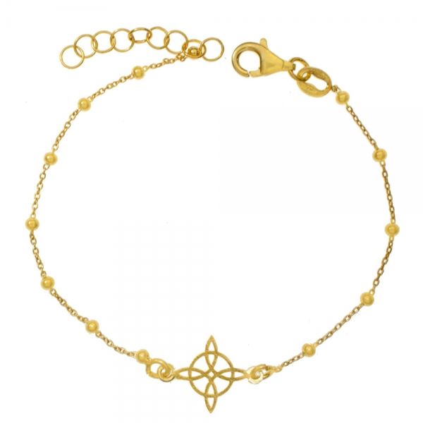 Pulsera dorada Nudo de Bruja