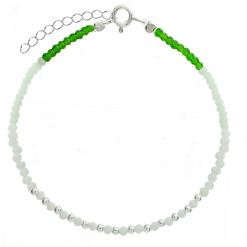 Pulsera Green & White
