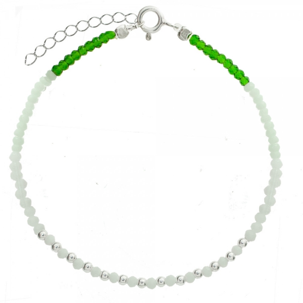 Pulsera Green & White