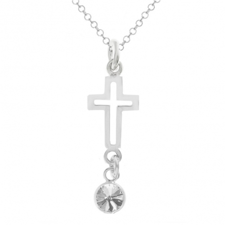 Amuleto Cruz & Punto de luz blanco