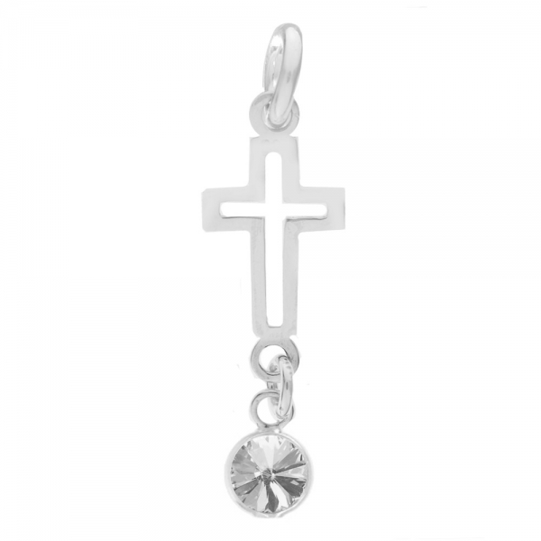 Amuleto Cruz & Punto de luz blanco