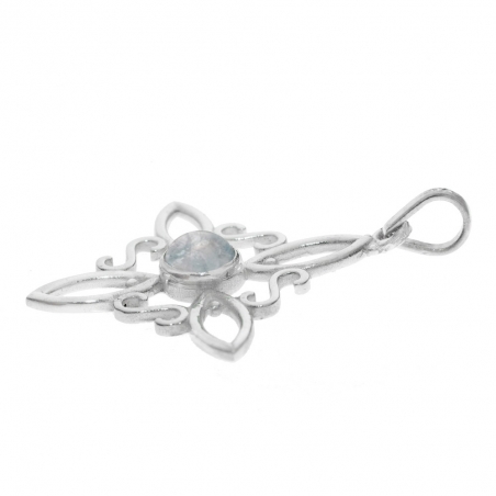 Colgante Nudo de Bruja con piedra luna