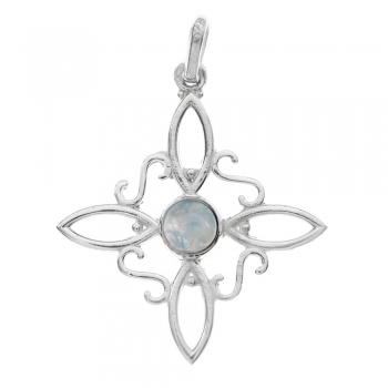 Colgante Nudo de Bruja con piedra luna