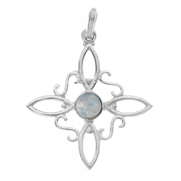 Colgante Nudo de Bruja con piedra luna