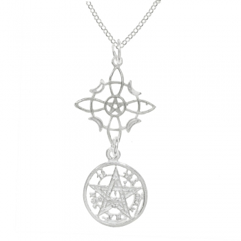 Amuleto Nudo de Bruja 4 lunas & Tetragrámaton