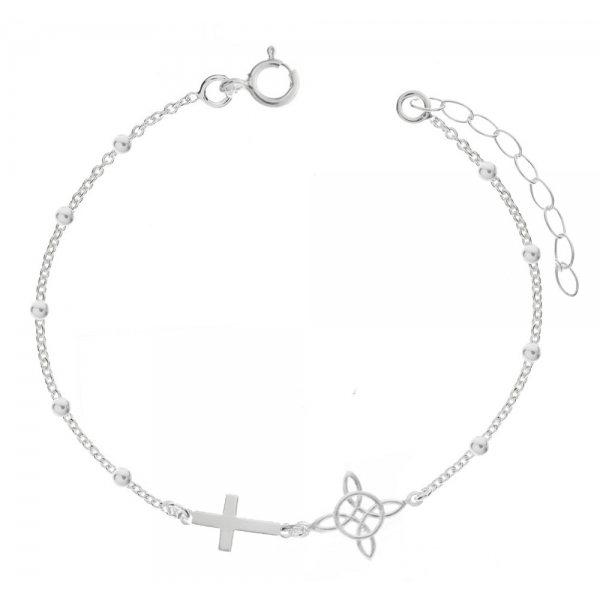 Pulsera Nudo de Bruja & Cruz