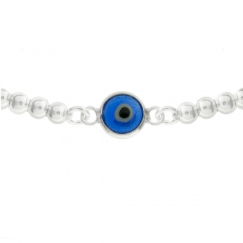 Pulsera de bolitas con ojo turco 2