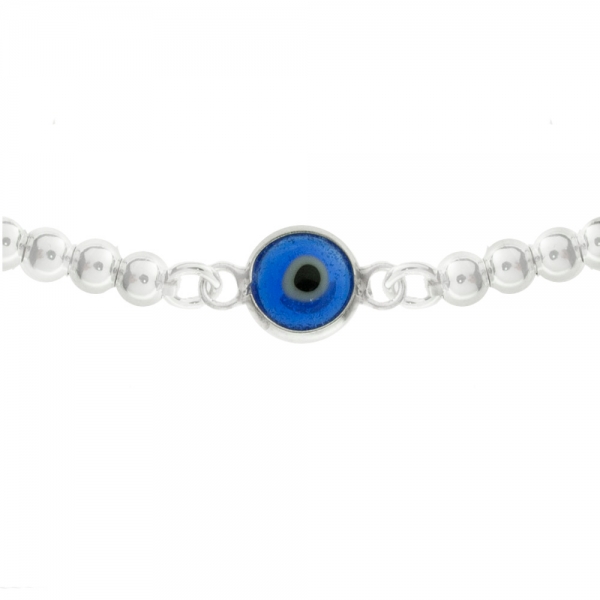 Pulsera de bolitas con ojo turco