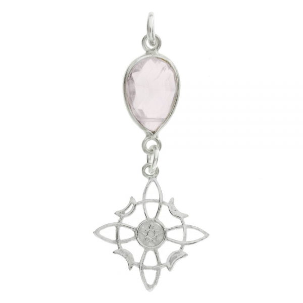 Amuleto Nudo de Bruja con gota de piedra