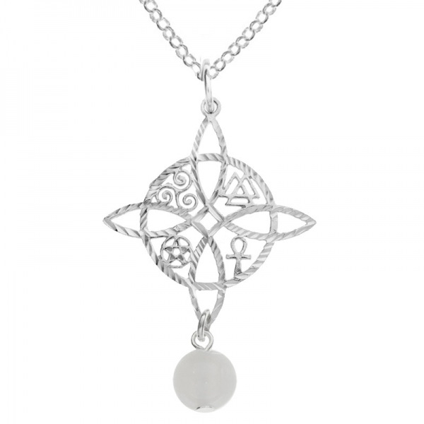 Amuleto Nudo de Bruja con cuarzo