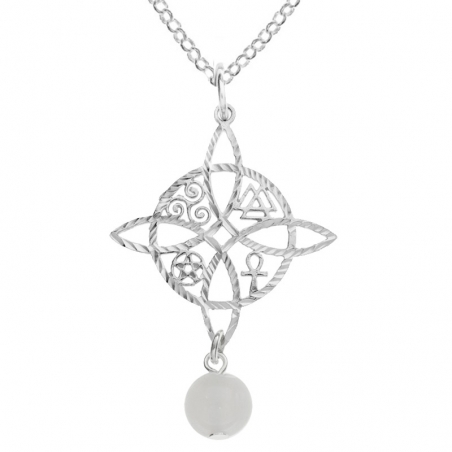 Amuleto Nudo de Bruja con cuarzo