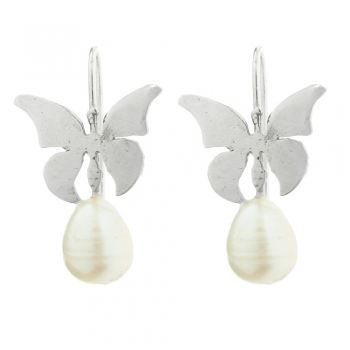 Pendientes mariposa & perla