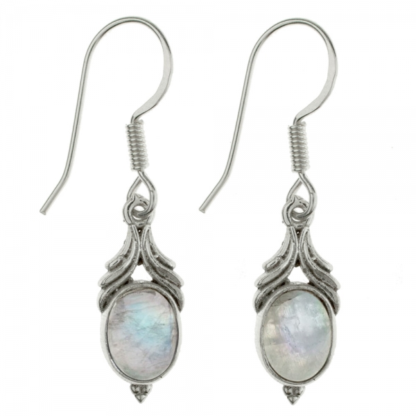 Pendientes étnicos piedra oval