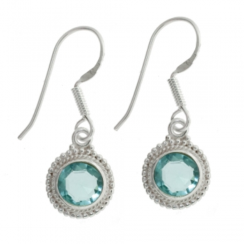 Pendientes étnicos piedra redonda