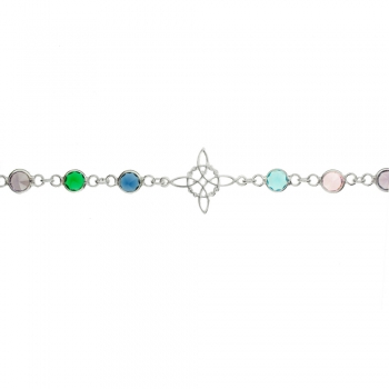 Pulsera Nudo de Bruja & Cristales de colores 2