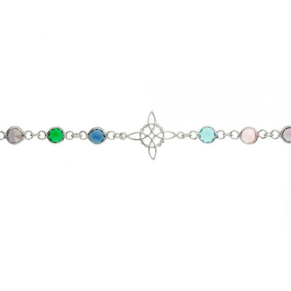 Pulsera Nudo de Bruja & Cristales de colores