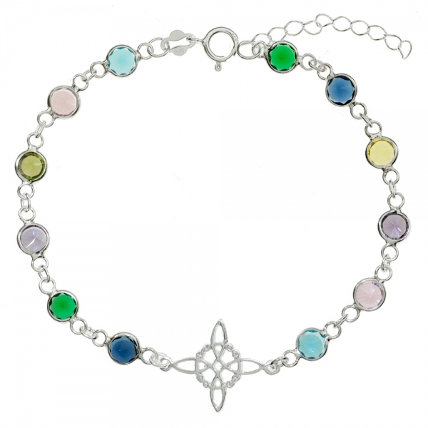 Pulsera Nudo de Bruja & Cristales de colores