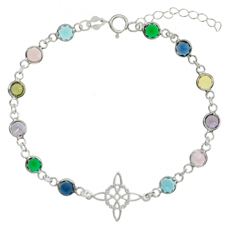 Pulsera Nudo de Bruja & Cristales de colores