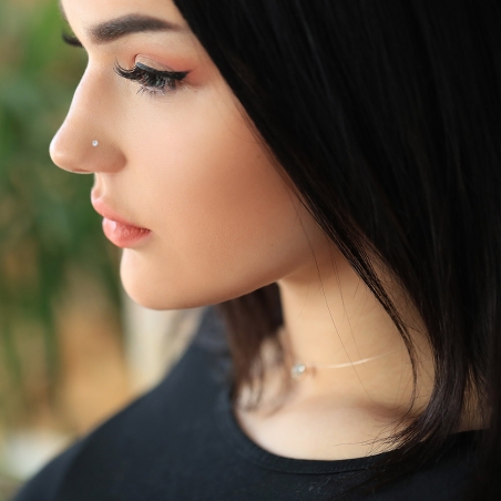 Pack 2 piercing para nariz circonita