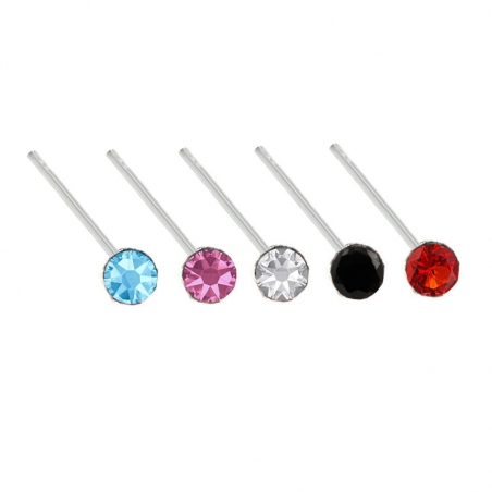 Pack 2 piercing para nariz circonita