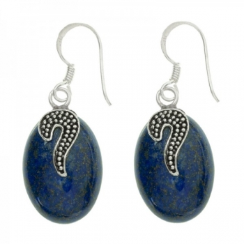 Pendientes lapislázuli oval