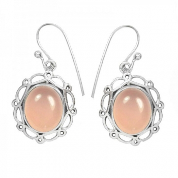 Pendientes piedra oval Plata de Ley 2