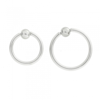 Piercing aro con bola acero quirúrgico