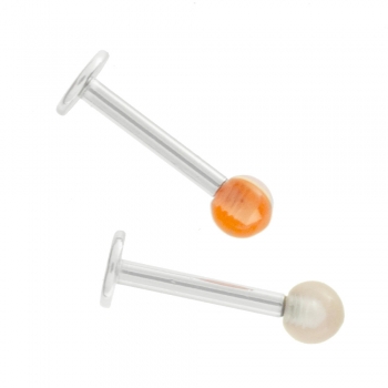 Piercing barra con bola Plata de Ley