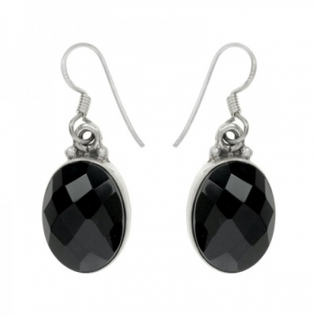 Pendientes piedra facetada