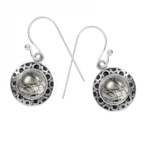 Pendientes con piedra base de círculos