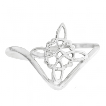 Anillo Nudo de Bruja Plata de Ley