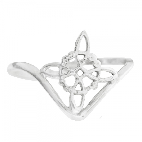 Anillo Nudo de Bruja Plata de Ley