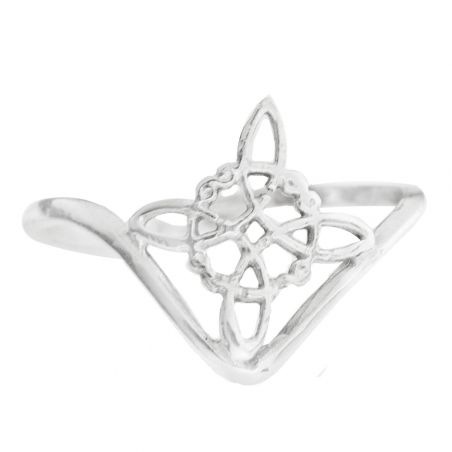 Anillo Nudo de Bruja Plata de Ley
