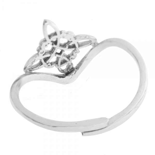 Anillo Nudo de Bruja Plata de Ley